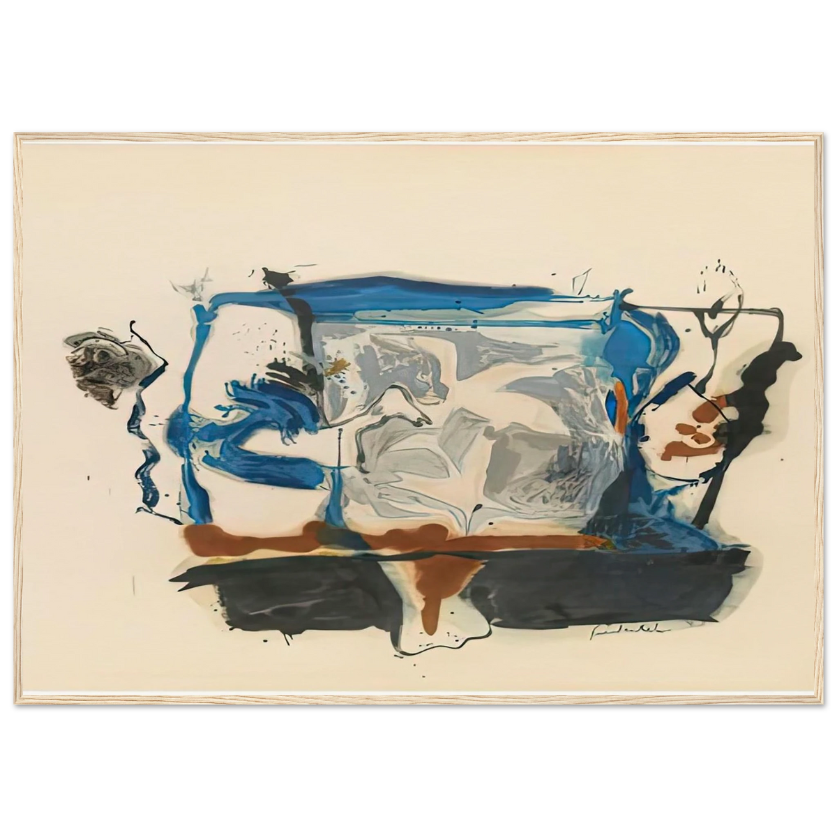 Swan Lake II, 1961- Framed Poster | Helen Frankenthaler Framed Prints Wall Art | Frankenthaler Helen