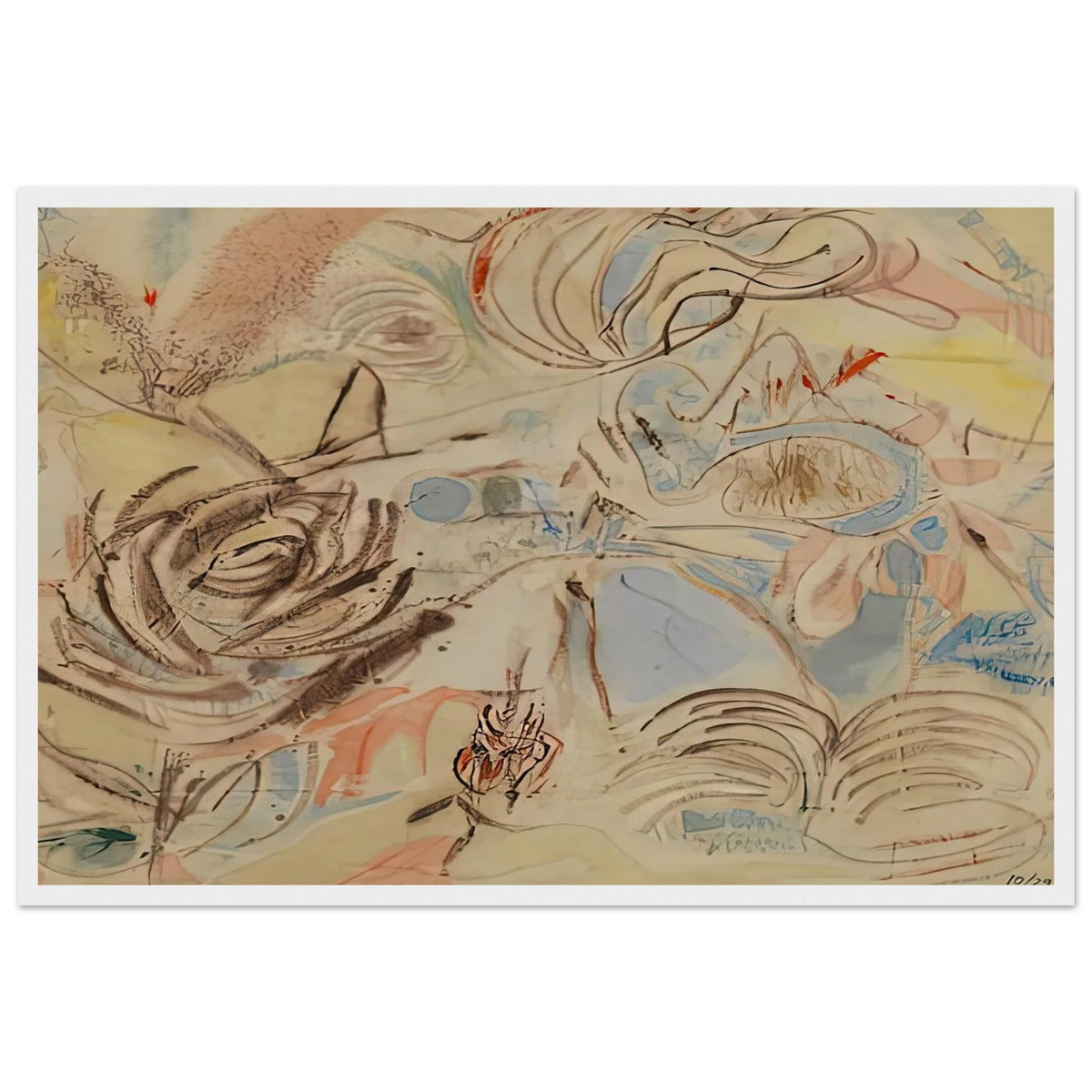 10 29 52, 1952- Framed Poster | Helen Frankenthaler Framed Prints Wall Art | Frankenthaler Helen