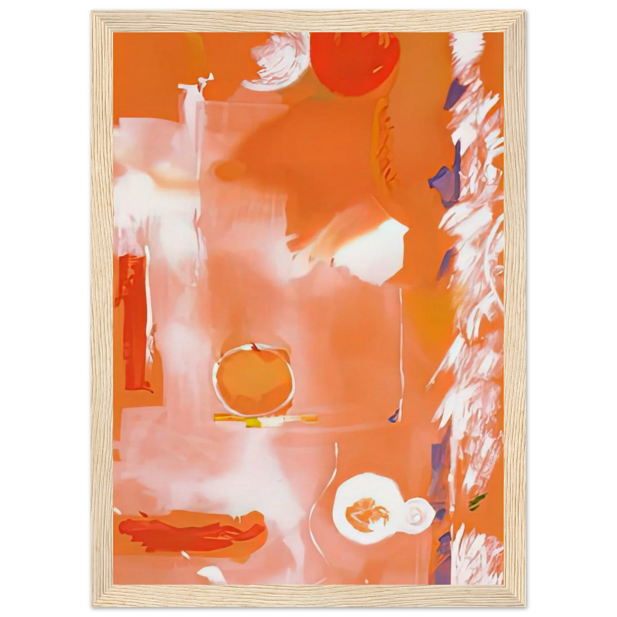 Seeing the Moon on a Hot Summer Day, 1987- Framed Poster | Helen Frankenthaler Framed Prints Wall Art | Frankenthaler Helen