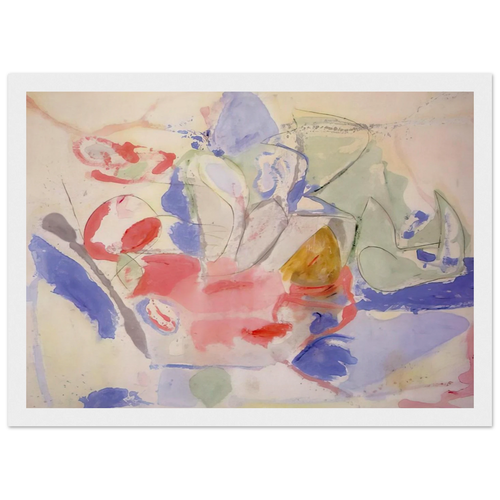 Mountains and Sea - 1952 Framed Poster | Helen Frankenthaler Framed Prints Wall Art | Frankenthaler Helen