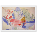 Mountains and Sea - 1952 Framed Poster | Helen Frankenthaler Framed Prints Wall Art | Frankenthaler Helen