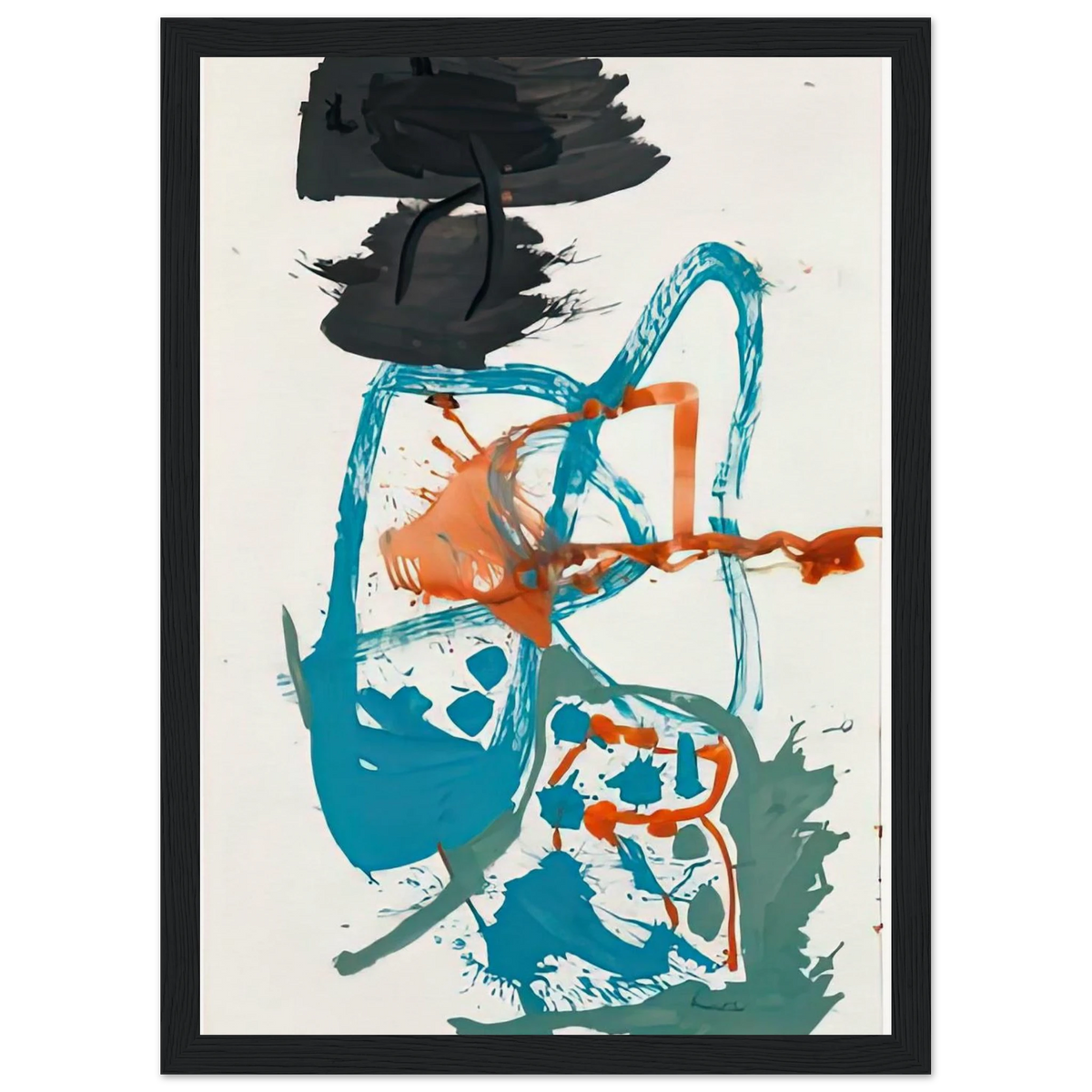 Winter Figure with Black Overhead, 1959- Framed Poster | Helen Frankenthaler Framed Prints Wall Art | Frankenthaler Helen