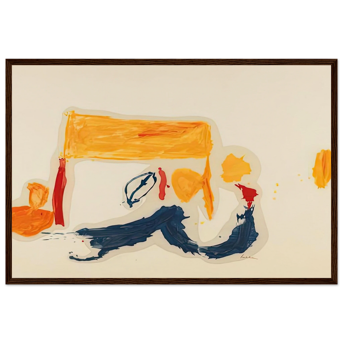 Yellow Games, 1962- Framed Poster | Helen Frankenthaler Framed Prints Wall Art | Frankenthaler Helen