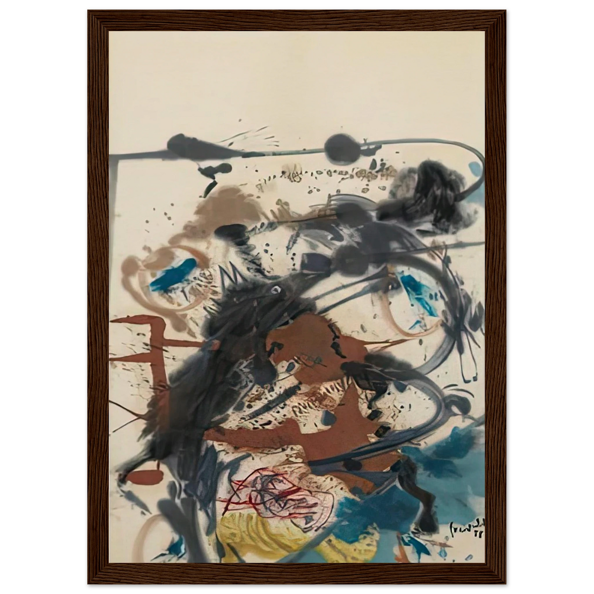 Winter Hunt, 1958- Framed Poster | Helen Frankenthaler Framed Prints Wall Art | Frankenthaler Helen