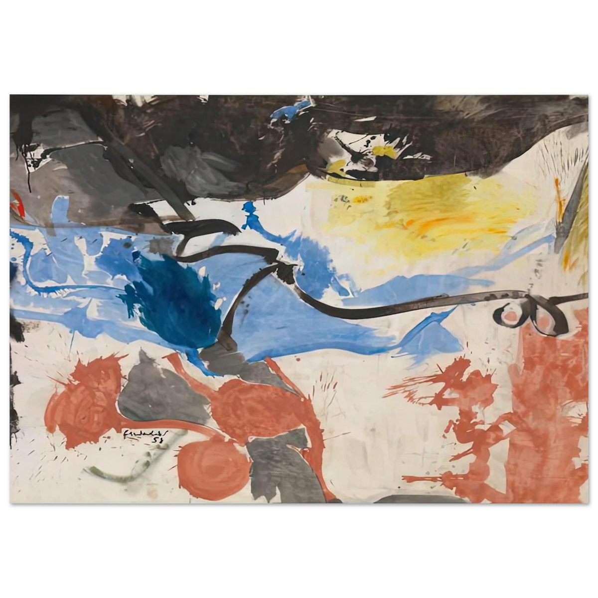 Hotel Cro-Magnon, 1958- Poster | Helen Frankenthaler Poster | Frankenthaler Helen
