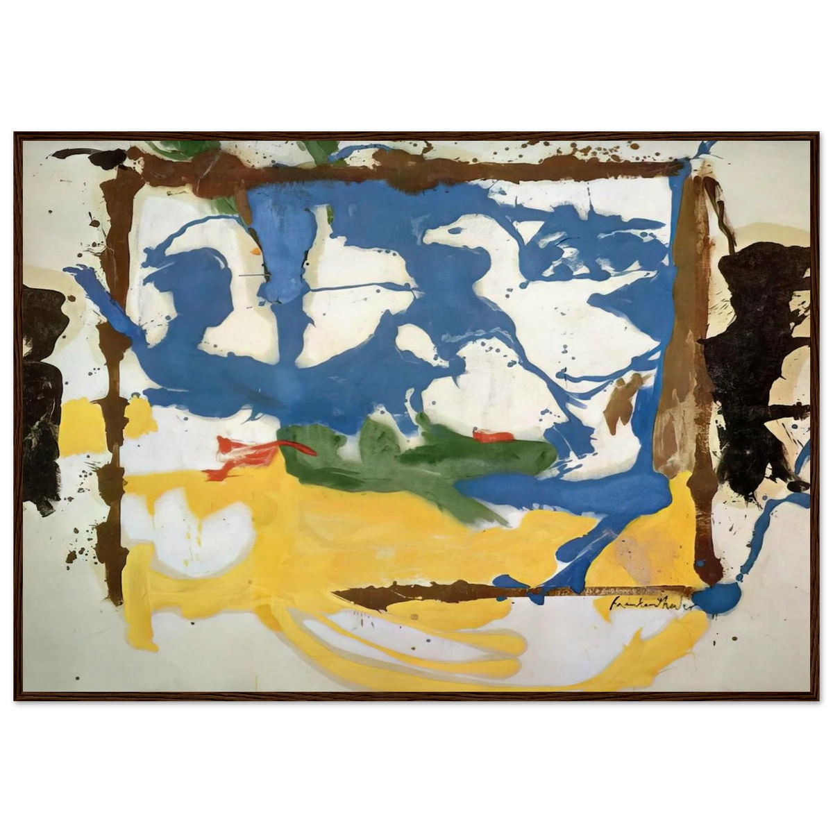 Swan Lake #2 - 1961 Framed Poster | Helen Frankenthaler Framed Prints Wall Art | Frankenthaler Helen