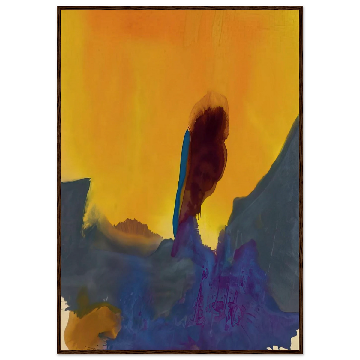Glow II - 1968 Framed Poster | Helen Frankenthaler Framed Prints Wall Art | Frankenthaler Helen