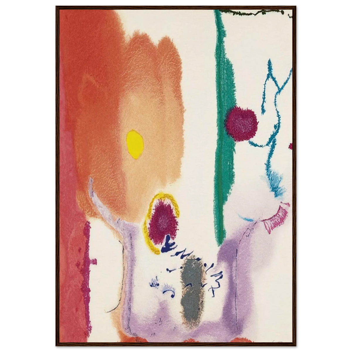 Beginnings - 2002 Framed Poster | Helen Frankenthaler Framed Prints Wall Art | Frankenthaler Helen