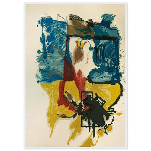 Beach Scene, 1961- Framed Poster | Helen Frankenthaler Framed Prints Wall Art | Frankenthaler Helen