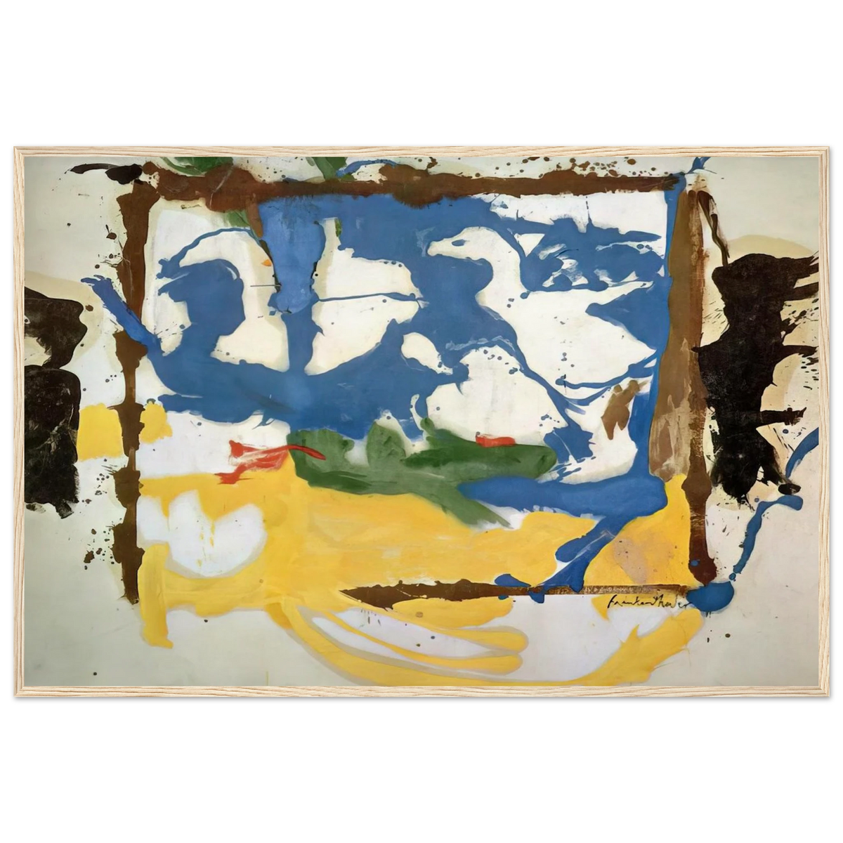 Swan Lake #2 - 1961 Framed Poster | Helen Frankenthaler Framed Prints Wall Art | Frankenthaler Helen
