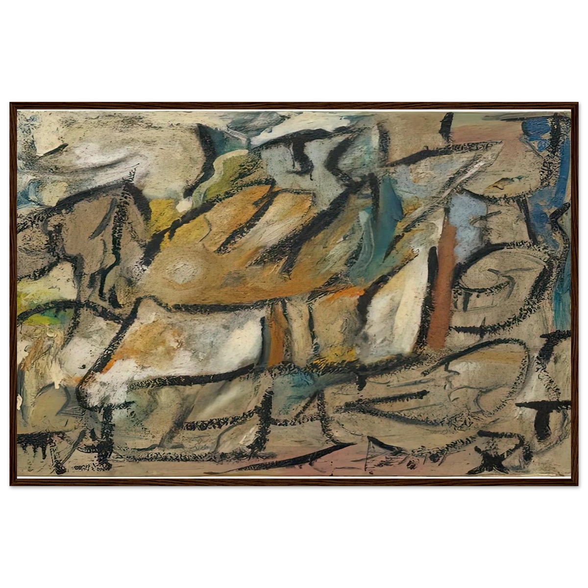 August Weather, 1951- Framed Poster | Helen Frankenthaler Framed Prints Wall Art | Frankenthaler Helen
