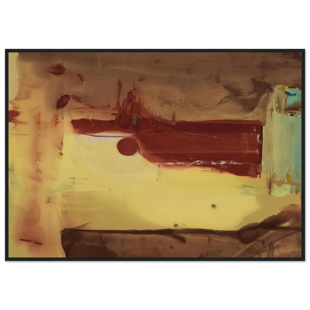 Desert Pass - 1976 Framed Poster | Helen Frankenthaler Framed Prints Wall Art | Frankenthaler Helen