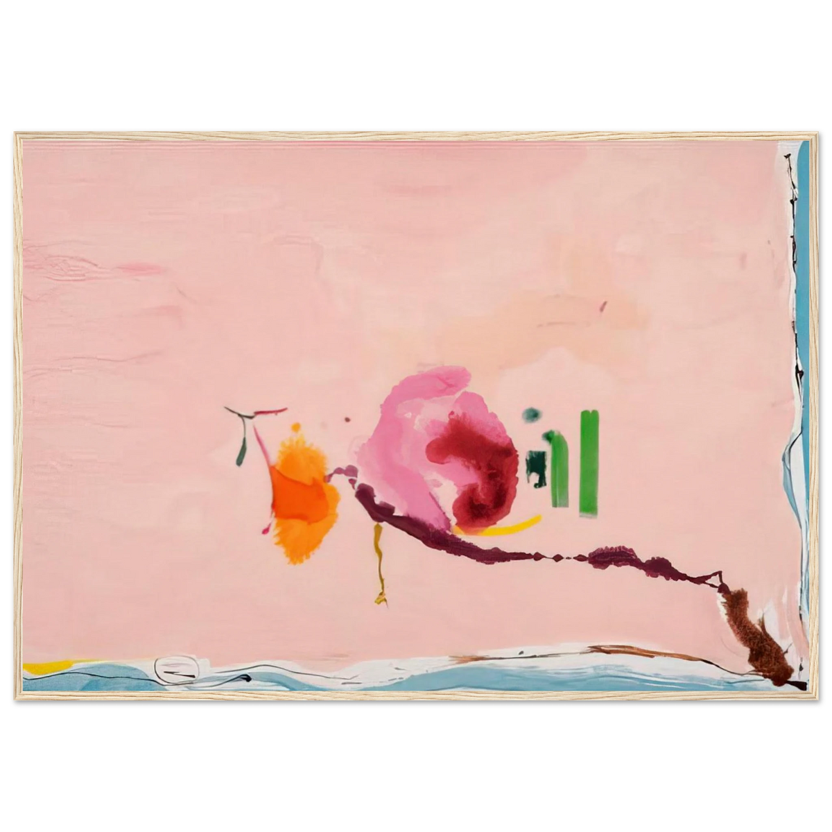 Flirt - 1995 Framed Poster | Helen Frankenthaler Framed Prints Wall Art | Frankenthaler Helen