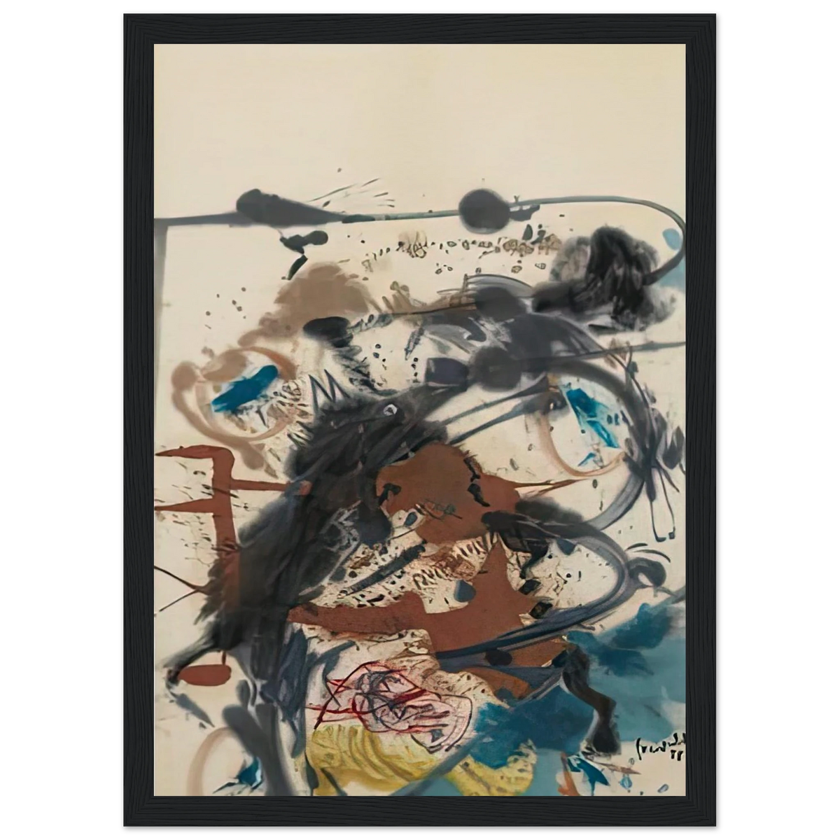 Winter Hunt, 1958- Framed Poster | Helen Frankenthaler Framed Prints Wall Art | Frankenthaler Helen