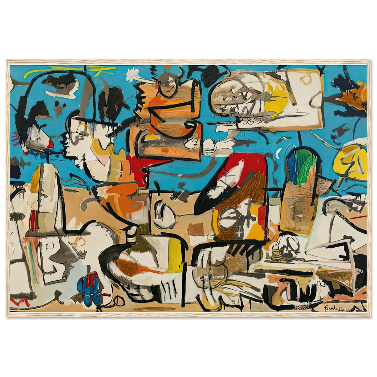 Untitled, 1951- Framed Poster | Helen Frankenthaler Framed Prints Wall Art | Frankenthaler Helen