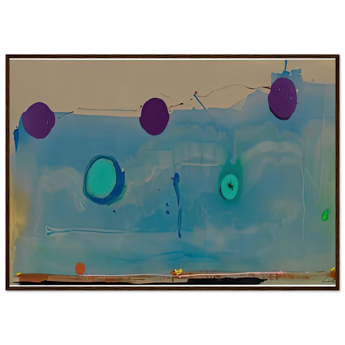 Water Shadows, 1988- Framed Poster | Helen Frankenthaler Framed Prints Wall Art | Frankenthaler Helen