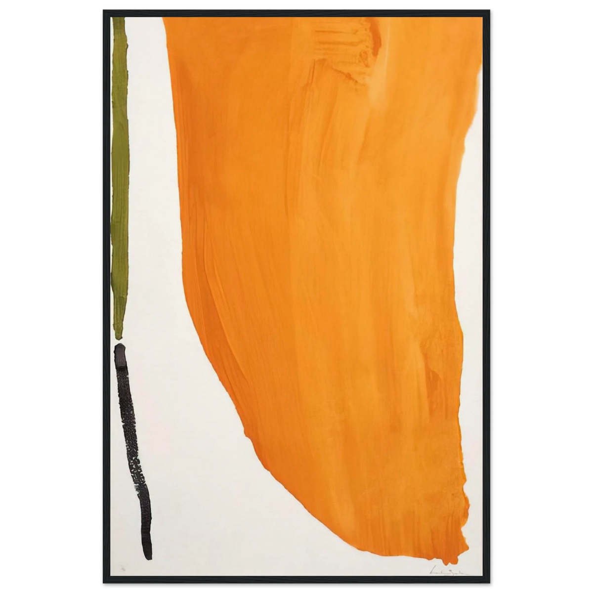 Orange Downpour - 1970 Framed Poster | Helen Frankenthaler Framed Prints Wall Art | Frankenthaler Helen