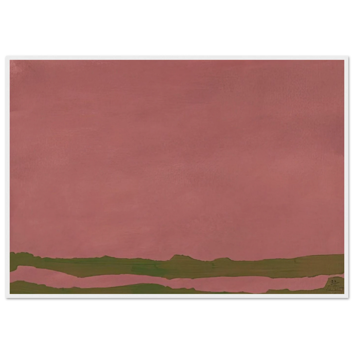 Green Likes Mauve - 1970 Framed Poster | Helen Frankenthaler Framed Prints Wall Art | Frankenthaler Helen