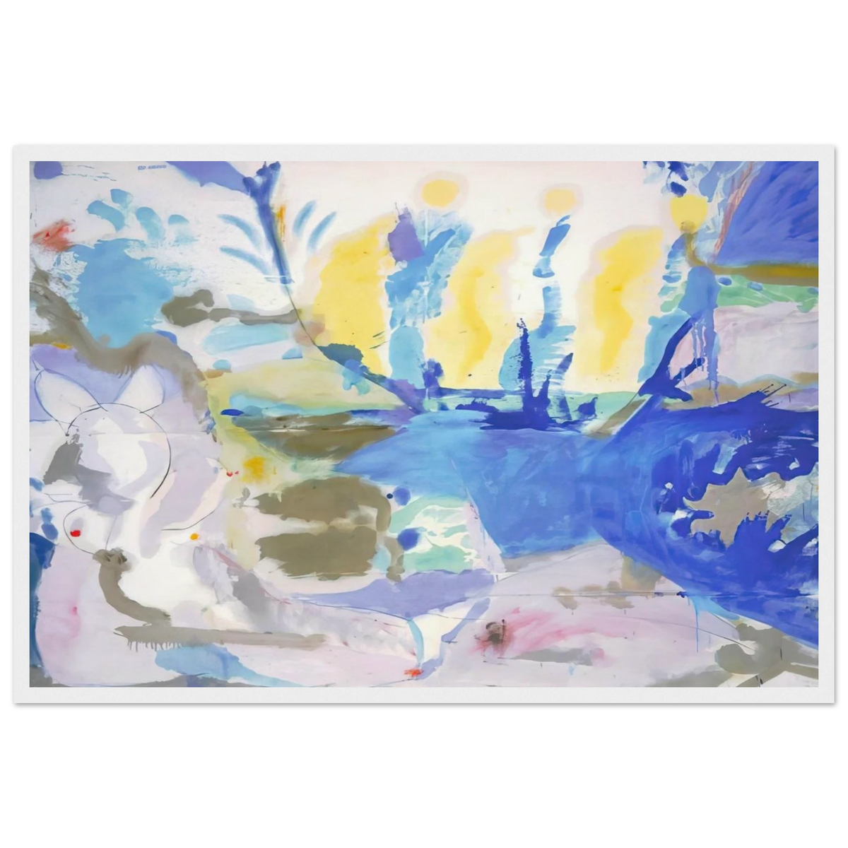 Basque Beach - 1958 Framed Poster | Helen Frankenthaler Framed Prints Wall Art | Frankenthaler Helen
