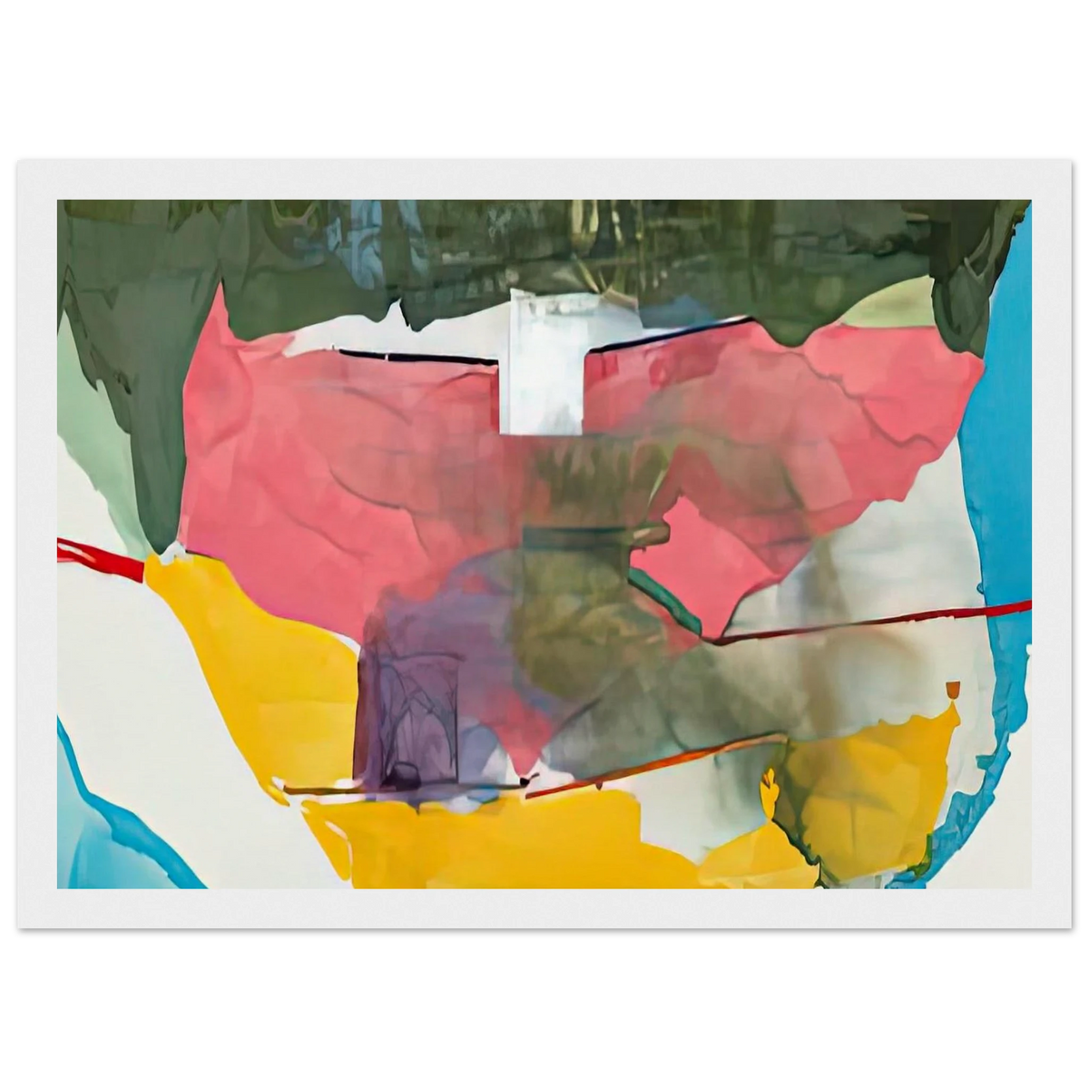 Off White Square, 1973- Framed Poster | Helen Frankenthaler Framed Prints Wall Art | Frankenthaler Helen