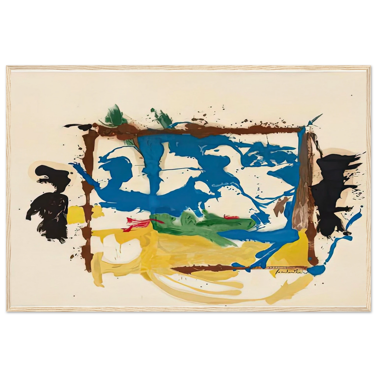 Swan Lake I, 1961- Framed Poster | Helen Frankenthaler Framed Prints Wall Art | Frankenthaler Helen