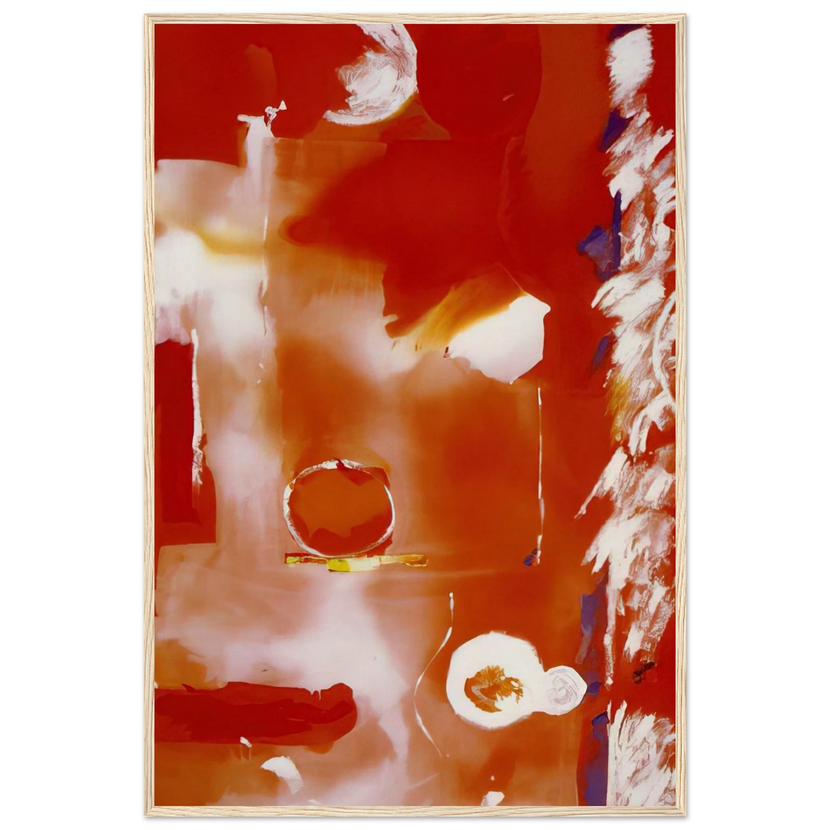Seeing the Moon on a Hot Summer Day - 1987 Framed Poster | Helen Frankenthaler Framed Prints Wall Art | Frankenthaler Helen