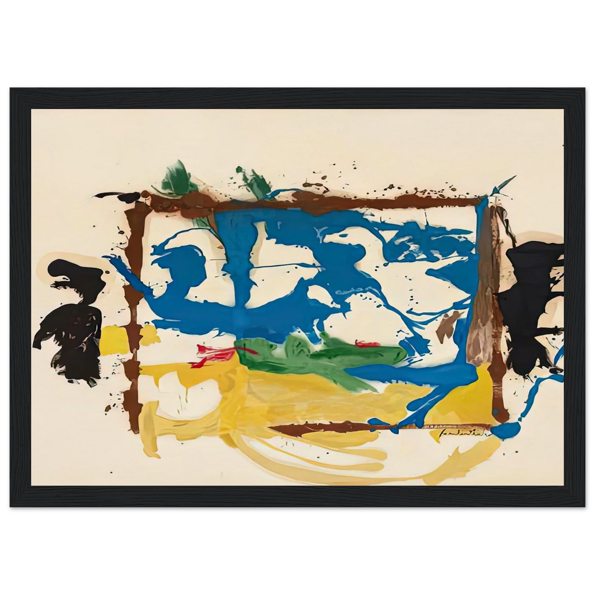 Swan Lake I, 1961- Framed Poster | Helen Frankenthaler Framed Prints Wall Art | Frankenthaler Helen