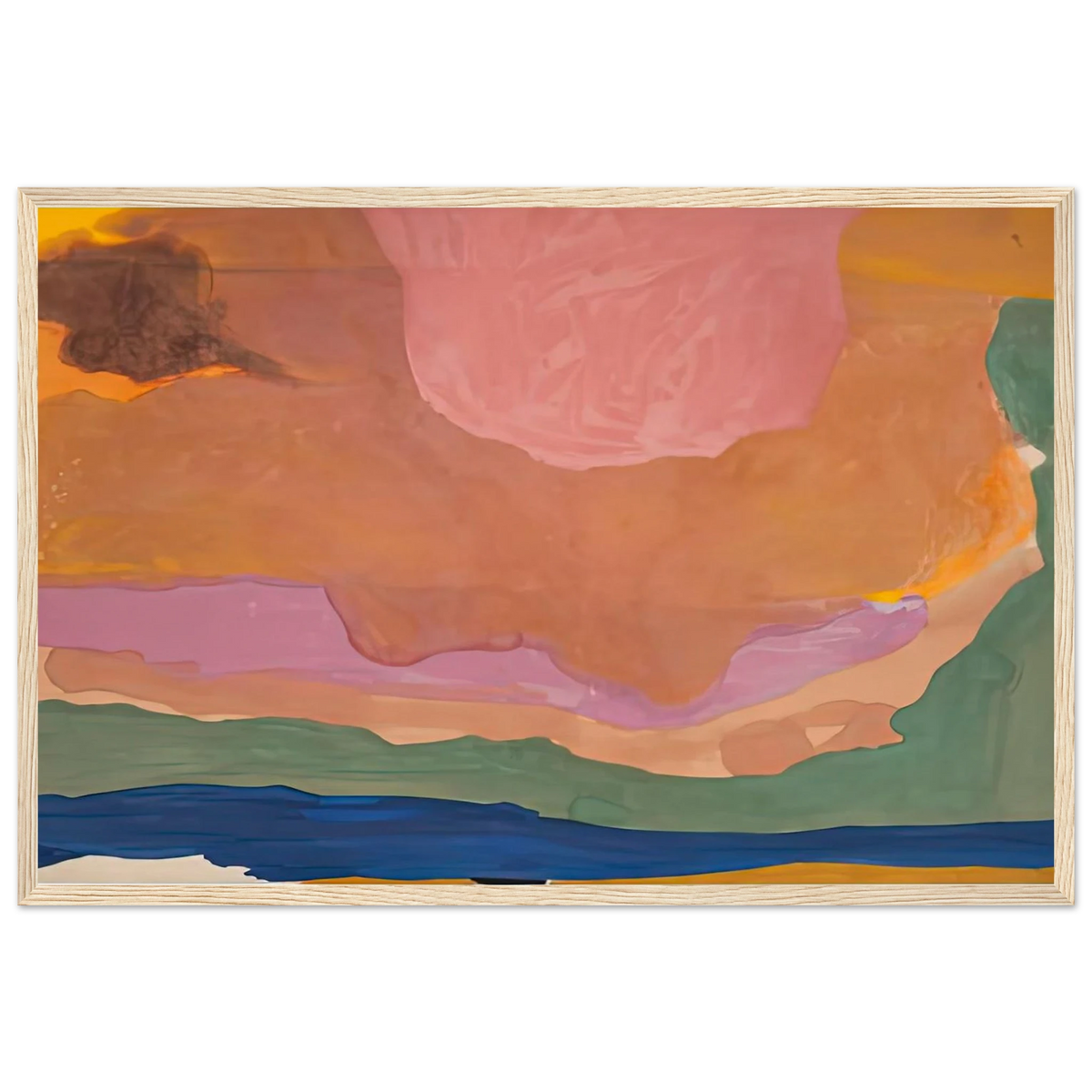 Flood, 1967- Framed Poster | Helen Frankenthaler Framed Prints Wall Art | Frankenthaler Helen