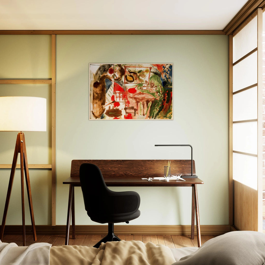 Interior - 1957 Framed Poster | Helen Frankenthaler Framed Prints Wall Art | Frankenthaler Helen