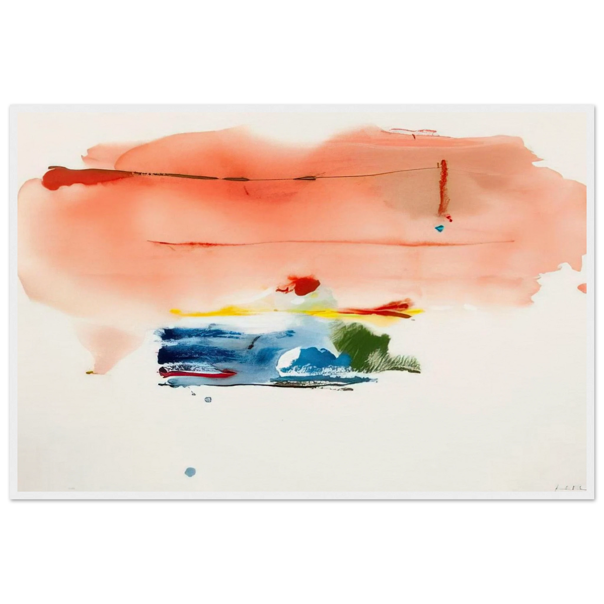 Santa Fe II - 1986 Framed Poster | Helen Frankenthaler Framed Prints Wall Art | Frankenthaler Helen