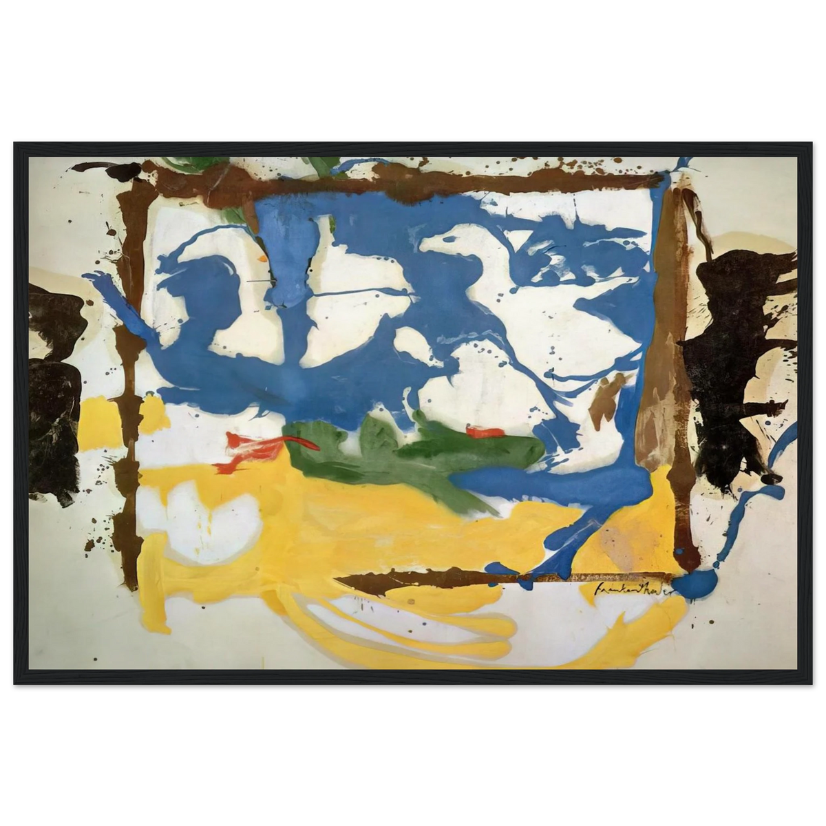 Swan Lake #2 - 1961 Framed Poster | Helen Frankenthaler Framed Prints Wall Art | Frankenthaler Helen