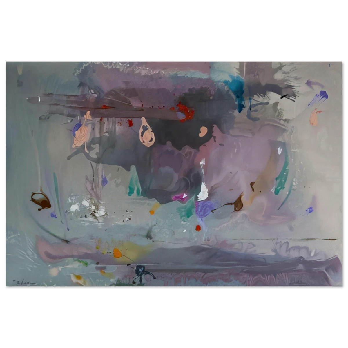 Grey Fireworks - 2000 Poster | Helen Frankenthaler Poster | Frankenthaler Helen
