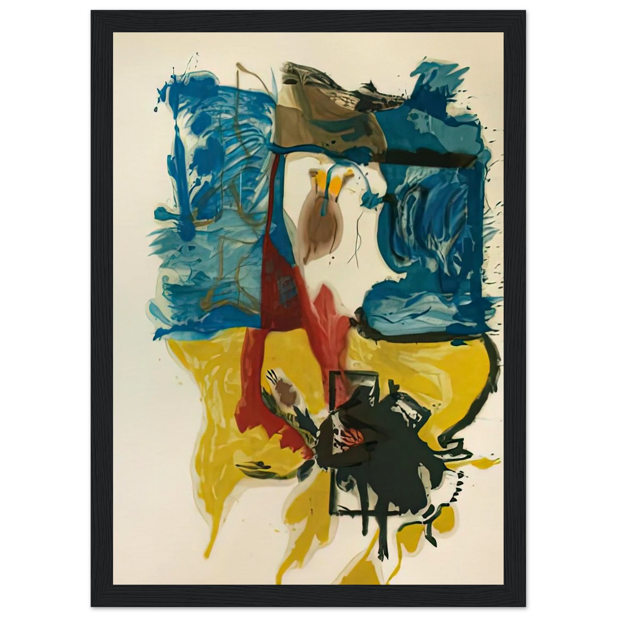 Beach Scene, 1961- Framed Poster | Helen Frankenthaler Framed Prints Wall Art | Frankenthaler Helen