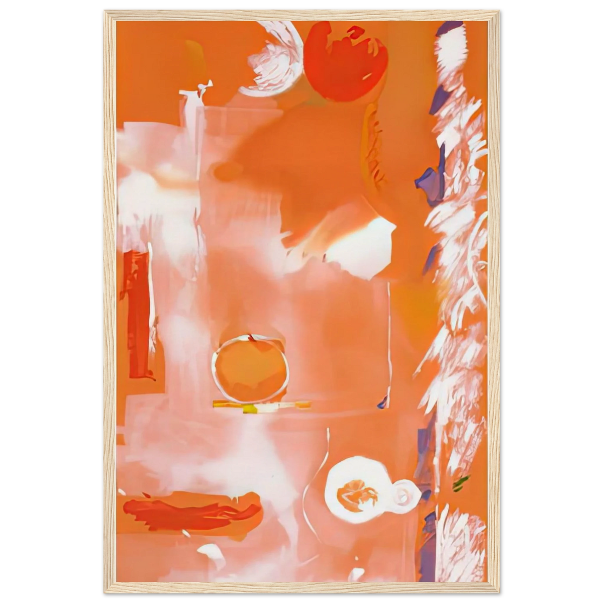 Seeing the Moon on a Hot Summer Day, 1987- Framed Poster | Helen Frankenthaler Framed Prints Wall Art | Frankenthaler Helen