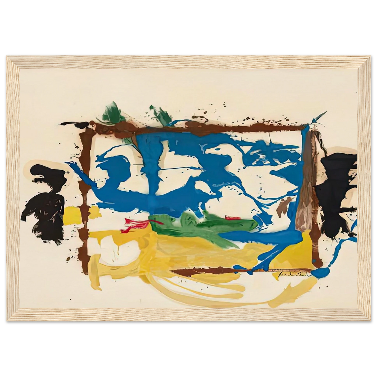 Swan Lake I, 1961- Framed Poster | Helen Frankenthaler Framed Prints Wall Art | Frankenthaler Helen