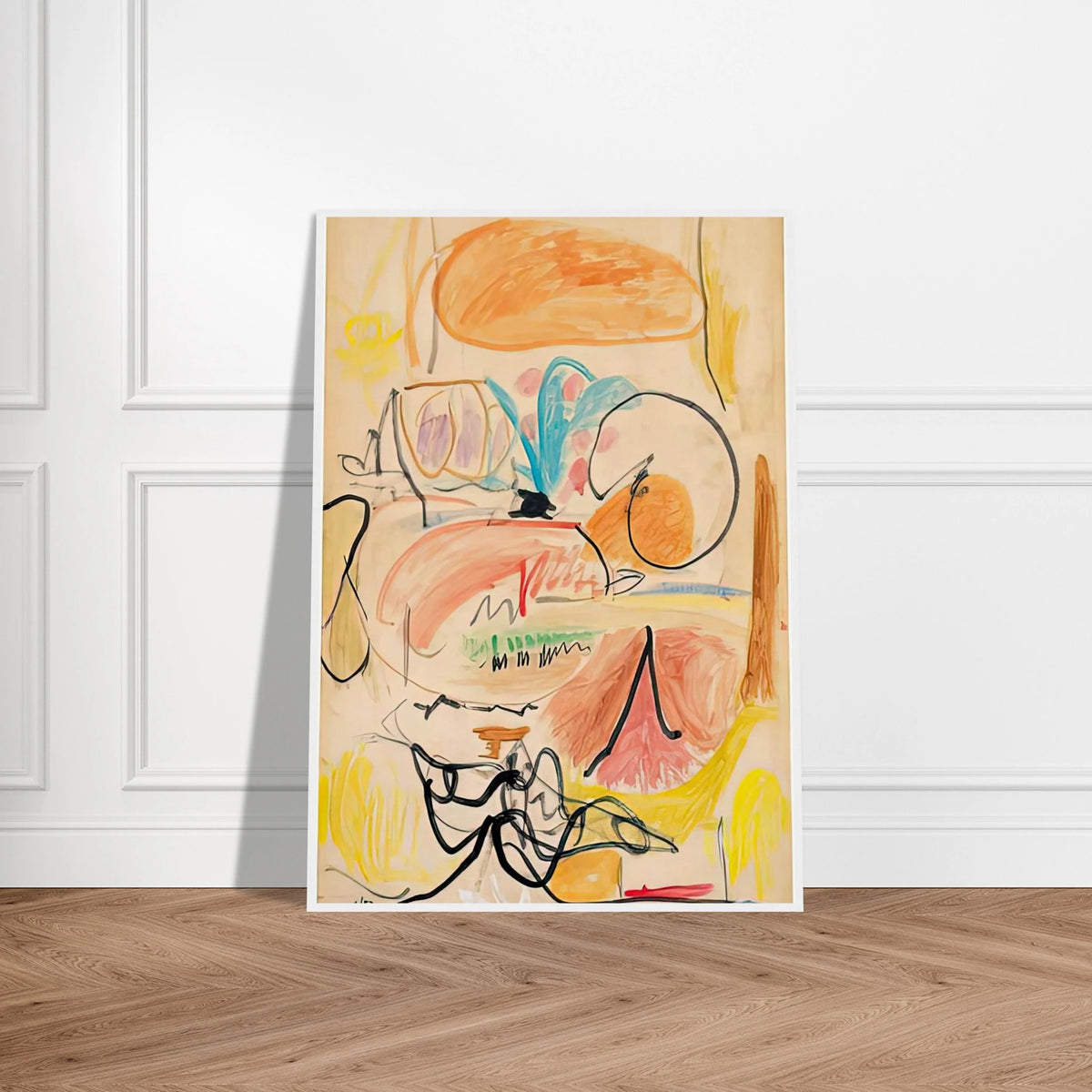 Window Shade No. 1, 1952- Framed Poster | Helen Frankenthaler Framed Prints Wall Art | Frankenthaler Helen