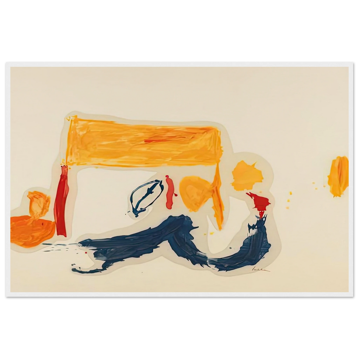 Yellow Games, 1962- Framed Poster | Helen Frankenthaler Framed Prints Wall Art | Frankenthaler Helen