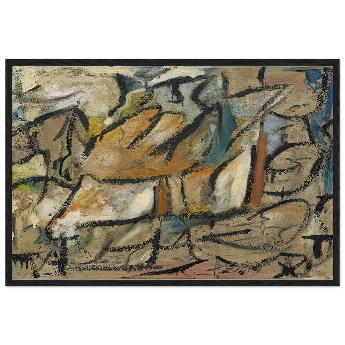 August Weather, 1951- Framed Poster | Helen Frankenthaler Framed Prints Wall Art | Frankenthaler Helen