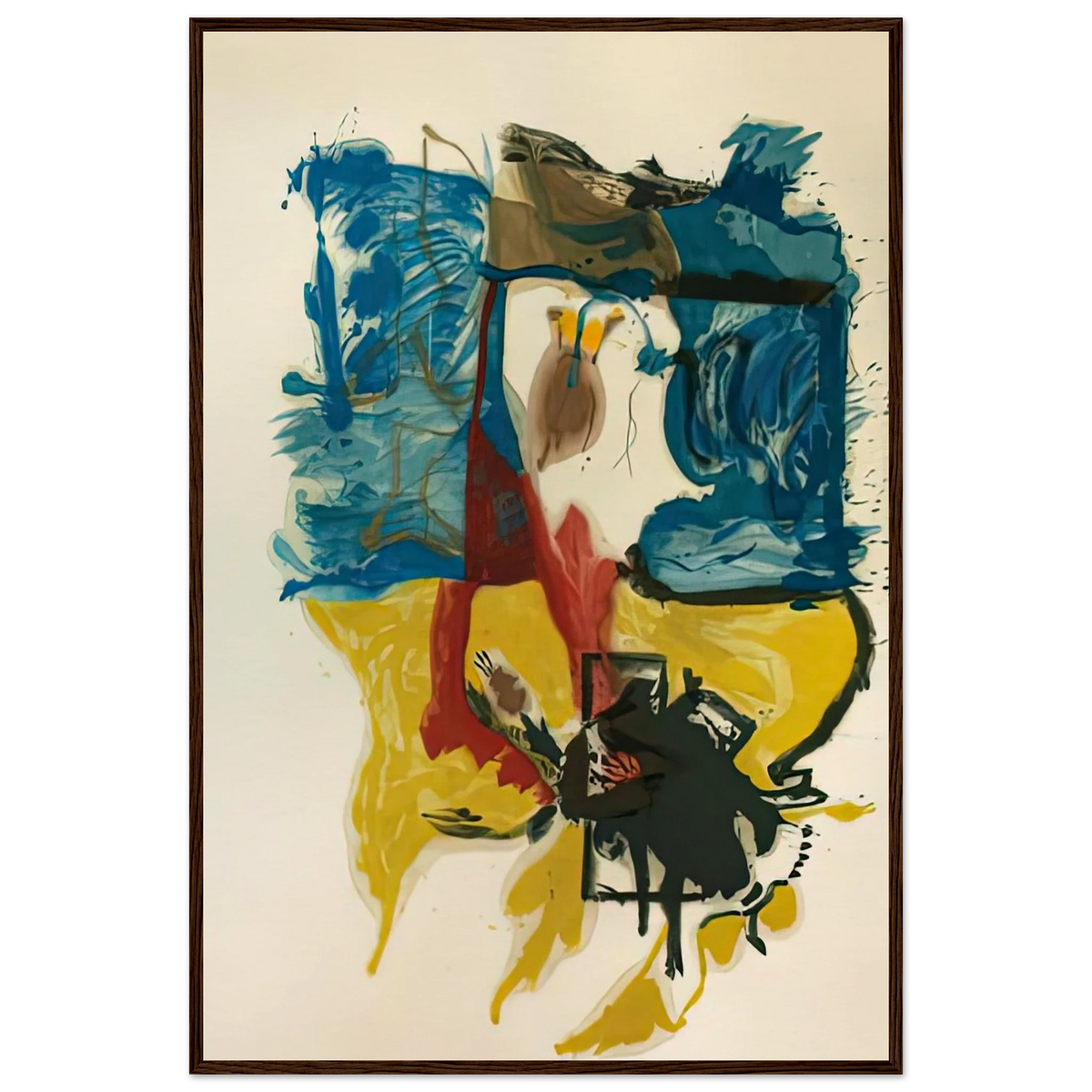 Beach Scene, 1961- Framed Poster | Helen Frankenthaler Framed Prints Wall Art | Frankenthaler Helen