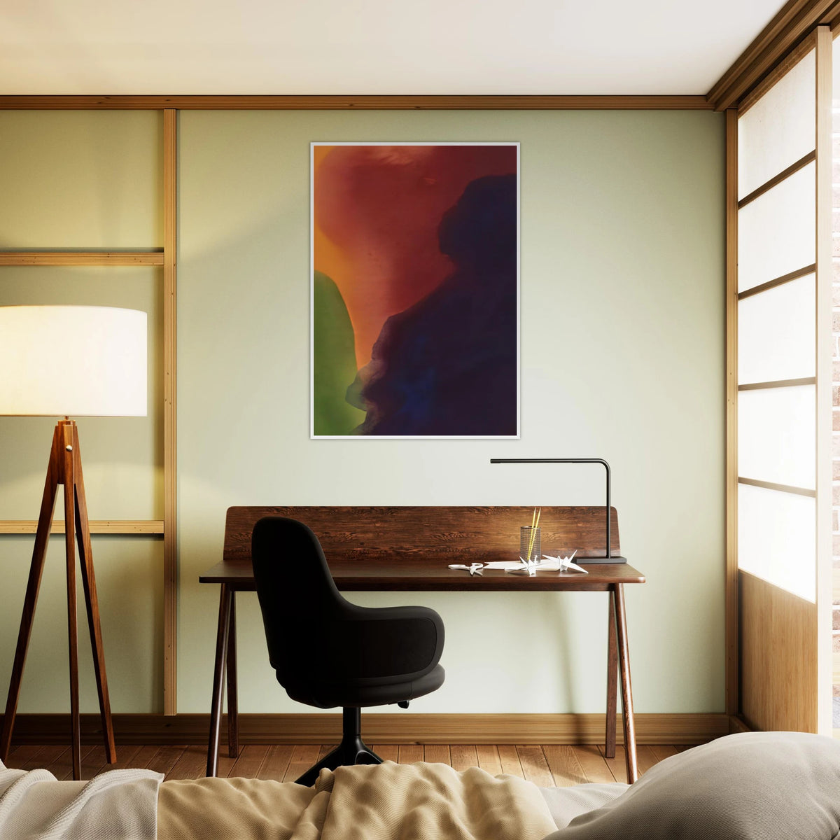 Blue Atmosphere III - 1963 Framed Poster | Helen Frankenthaler Framed Prints Wall Art | Frankenthaler Helen