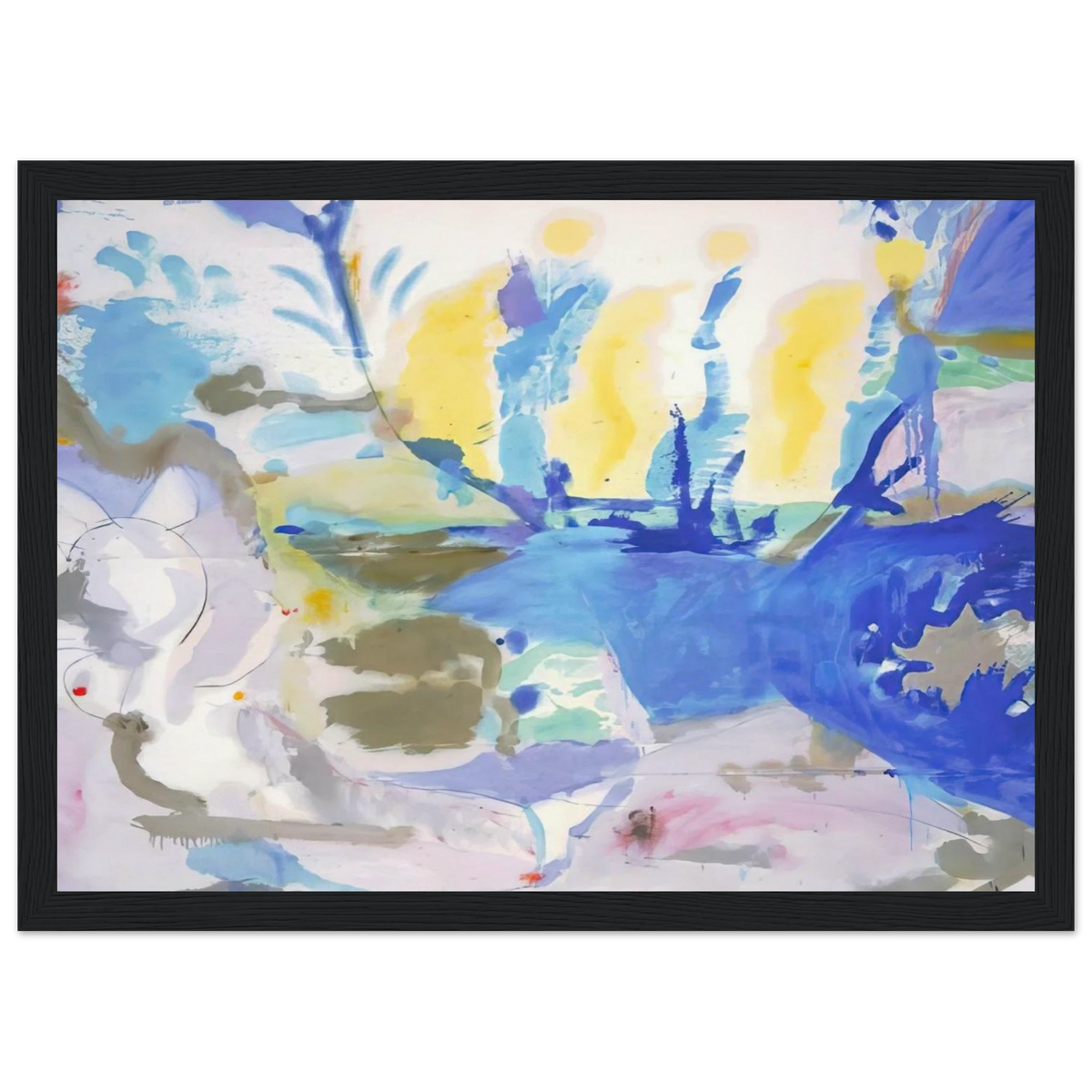 Basque Beach - 1958 Framed Poster | Helen Frankenthaler Framed Prints Wall Art | Frankenthaler Helen