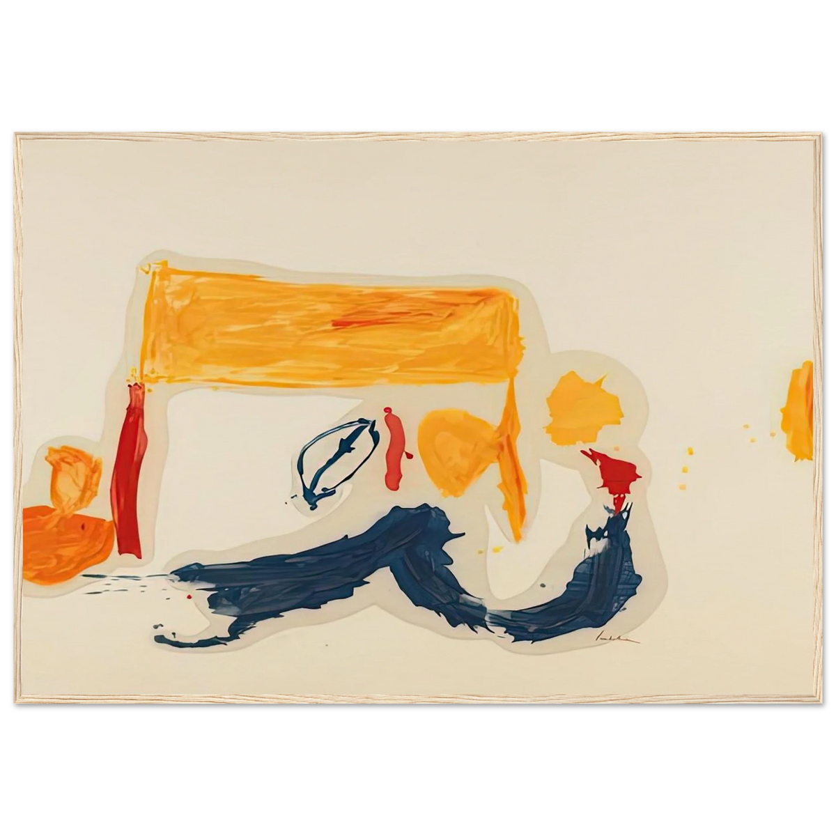Yellow Games, 1962- Framed Poster | Helen Frankenthaler Framed Prints Wall Art | Frankenthaler Helen