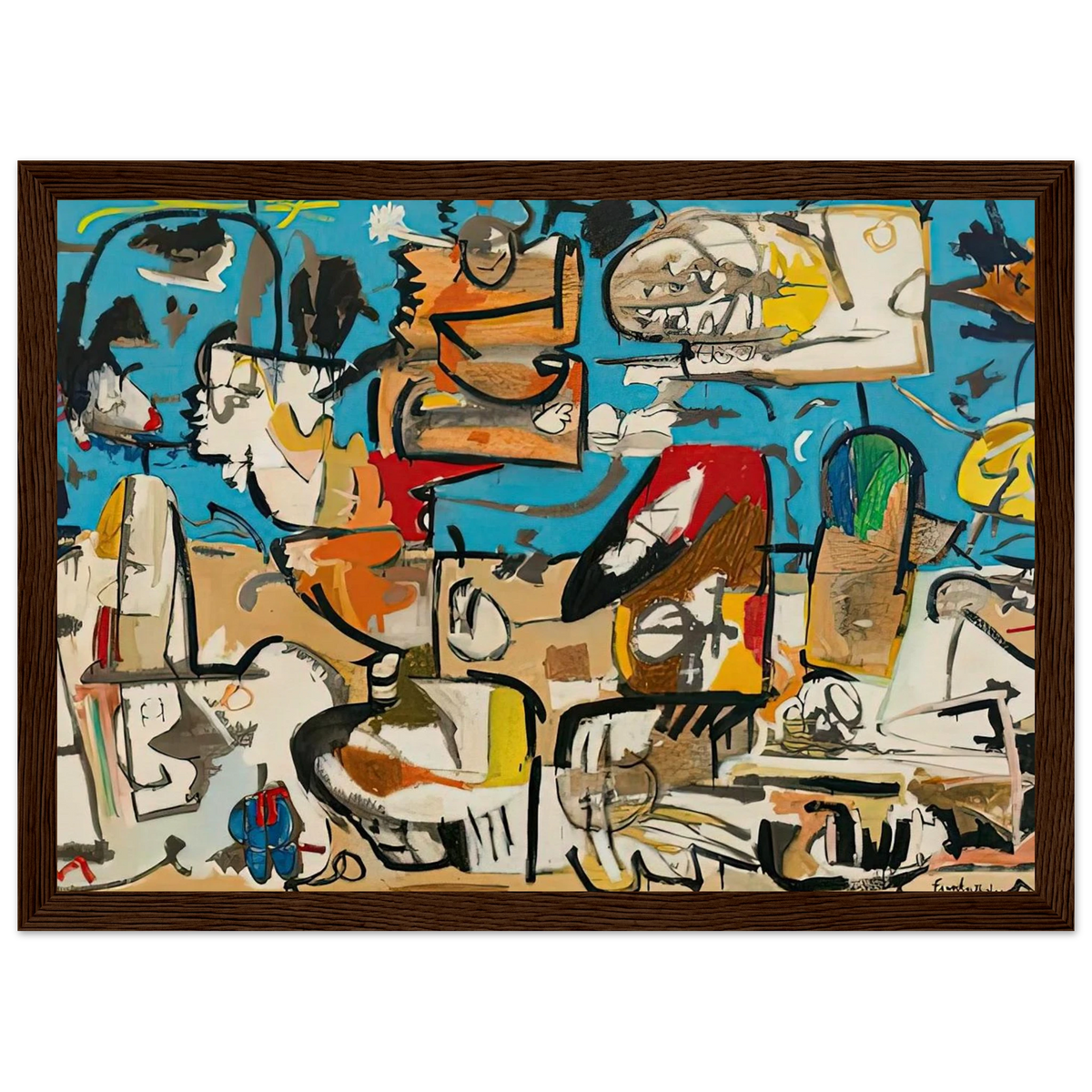 Untitled, 1951- Framed Poster | Helen Frankenthaler Framed Prints Wall Art | Frankenthaler Helen