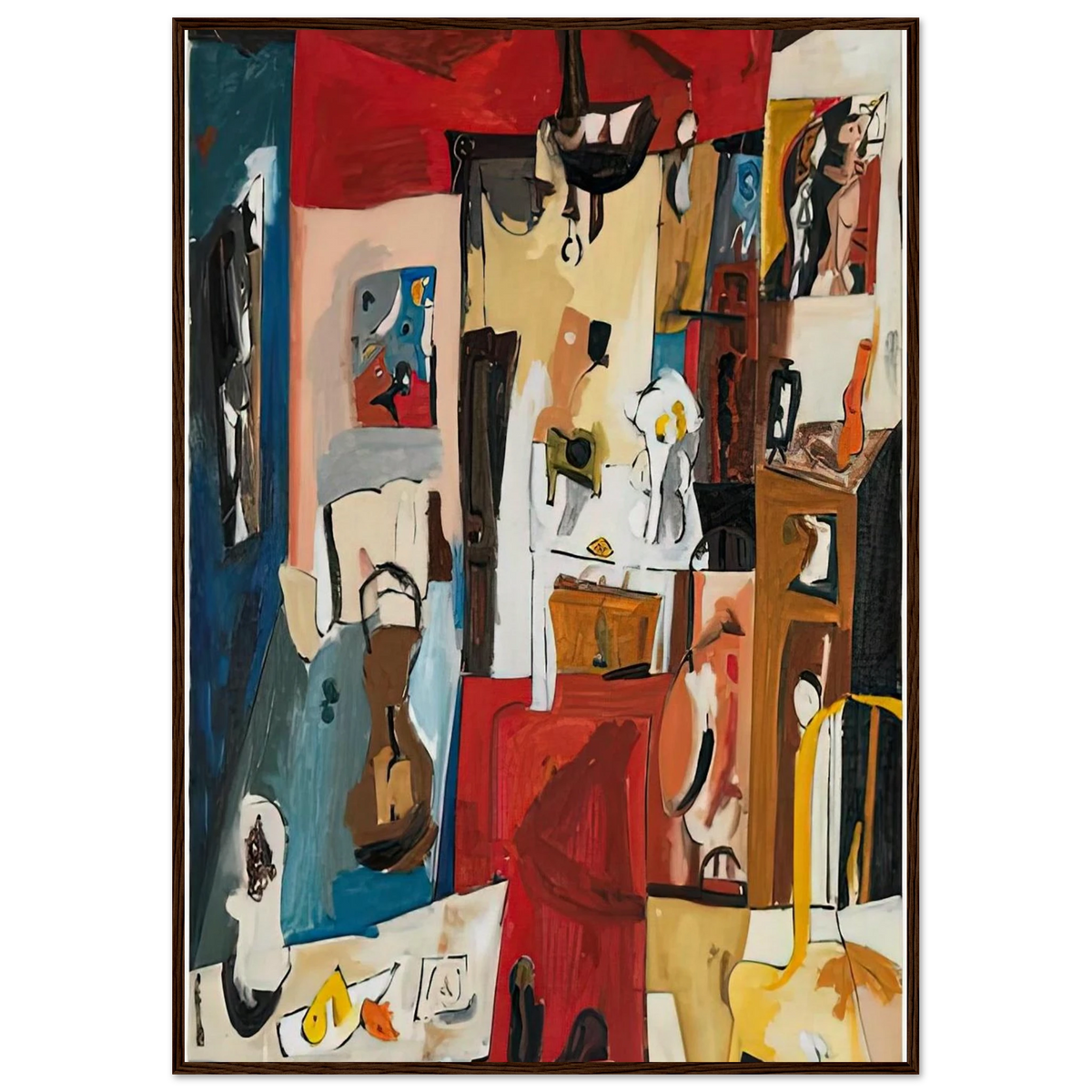21st Street Studio, 1950- Framed Poster | Helen Frankenthaler Framed Prints Wall Art | Frankenthaler Helen
