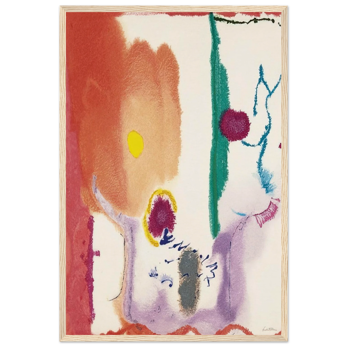 Beginnings - 2002 Framed Poster | Helen Frankenthaler Framed Prints Wall Art | Frankenthaler Helen