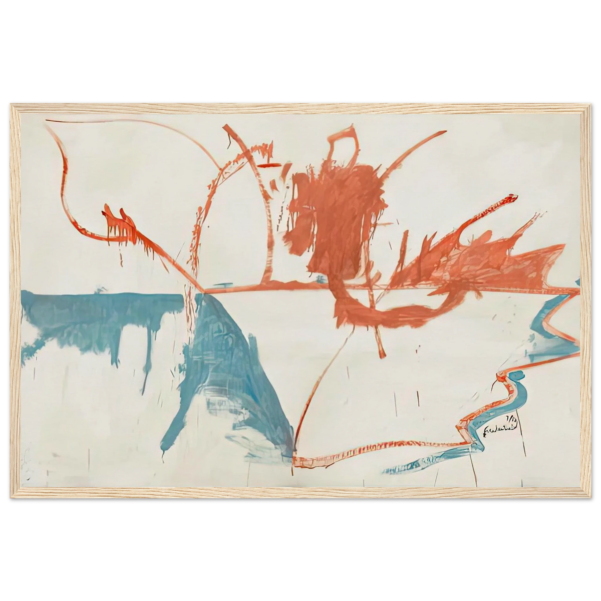 French Horizon, 1958- Framed Poster | Helen Frankenthaler Framed Prints Wall Art | Frankenthaler Helen