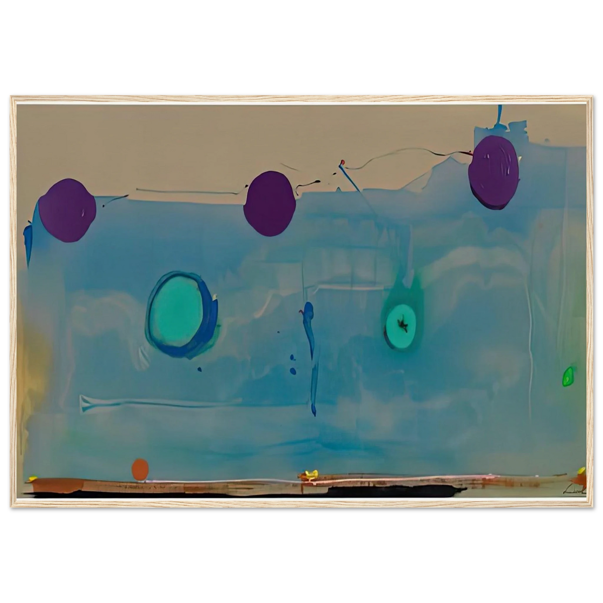 Water Shadows, 1988- Framed Poster | Helen Frankenthaler Framed Prints Wall Art | Frankenthaler Helen
