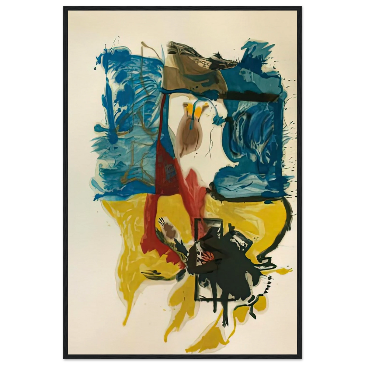 Beach Scene, 1961- Framed Poster | Helen Frankenthaler Framed Prints Wall Art | Frankenthaler Helen